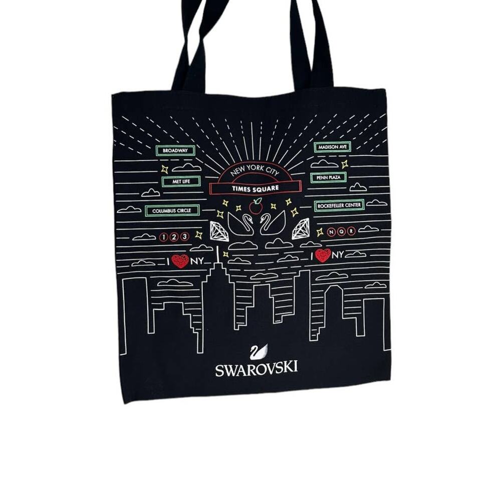 Swarovski New York City Time Square Tote Black Bag NWOT